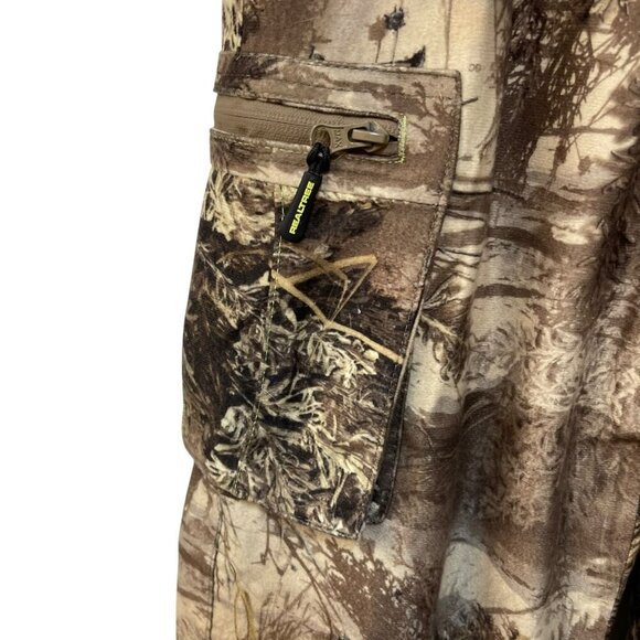 Realtree Scent Factor MAX-1 Waterproof Windproof Youth XL Camo Zip Cargo Pants - Picture 3 of 9